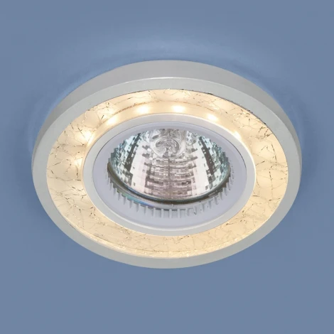 Встраиваемый точечный светильник Elektrostandard 70204 7020 MR16 WH/SL белый/серебро