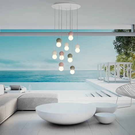 Подвесная люстра Mantra Galaxia 7621 (220V, подвески, на проводе, шарики)