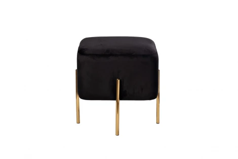 76AR-732BAN-CHERN Банкетка велюр черный/золото 42*42*44см Garda Decor