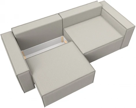 Диван прямой Куба (Бежевый/Рогожка) Лига Диванов арт.124511