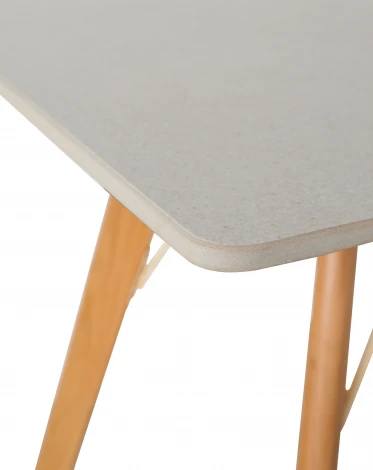 Стол обеденный обеденный JET CERAMIC квадратный 80*80 (Дерево бук, Прозрачный лак) RF Faggio Ardesia 80x80