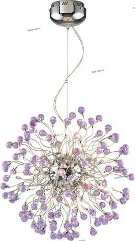 Подвесная люстра N-Light MD2295 MD2295/24 chrome + purple crystal
