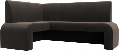 Диван кухонный угловой Кармен левый угол (Коричневый/Велюр) Лига Диванов арт.126128L