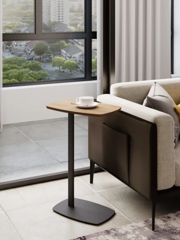 Стол придиванный Дей орех кантри/черный Mebelik 009795