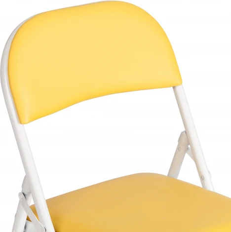 Обеденный стул Tetchair FOLDER (Металл,Экокожа/Желтый,Белый) 20233