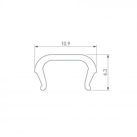 Экран LINE-D-1111-2000 OPAL (Arlight, Пластик) 061086