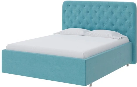 PROxSON Кровать Classic Large (Ткань: Велюр Лофти Лазурь) 200x190