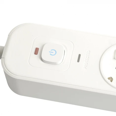 Сетевой фильтр 5-и местный с заземлением 2хUSB Type-A + 2хUSB Type-С 1,8м. (белый) Stekker Nova 50102