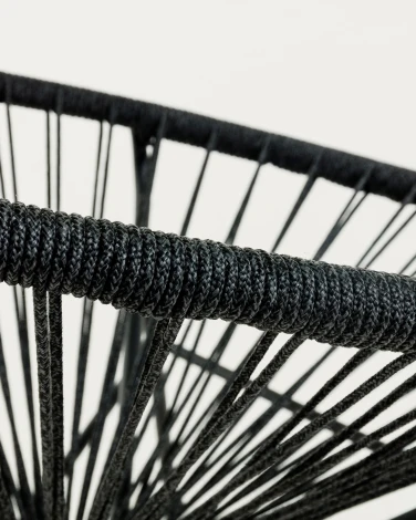 Кресло La Forma (ex Julia Grup) Samantha (Черный/ Сталь,Металл,Веревка)