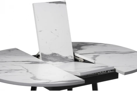 Деревянный стол Woodville Регна черный / белый 504217