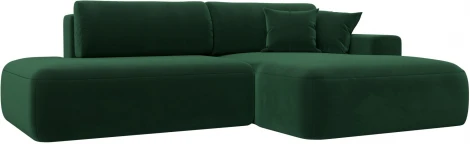 Диван угловой Лига-036 НПБ Модерн правый угол (Зеленый/Велюр) Лига Диванов арт.121410