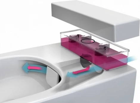 Унитаз подвесной VitrA Metropole 7672B003-1687 с бидеткой и встроенным смесителем