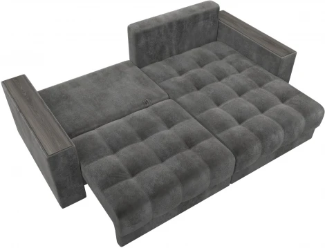 Диван угловой с декором Лига-049 НПБ Лига Диванов (Велюр) арт.128474