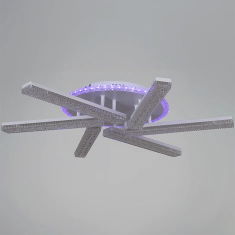 Потолочная люстра светодиодная на штанге с пультом с регулировкой цветовой температуры, яркости и ночным режимом Reluce 54430-0.3-06C WH