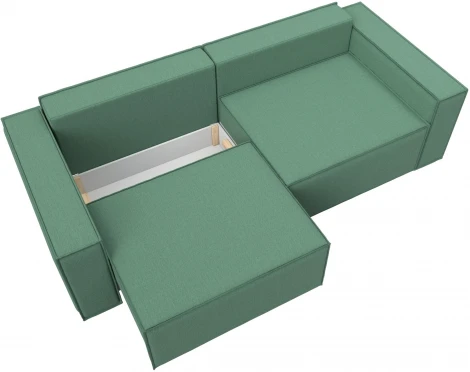 Диван прямой Куба (Зеленый/Рогожка) Лига Диванов арт.124095