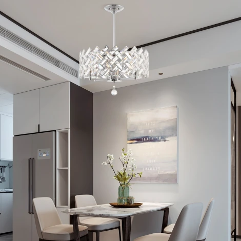 Потолочная люстра хрустальная на штанге Arte Milano Sorrento-7019 377019/6/300/470 CR (220V)