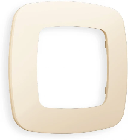 Рамка Ambrella Volt OMEGA Ecta (Бежевый матовый) 1-ая OF140331