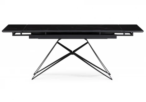 Кухонный стол Notta Блэкберн 140(200)х80 черный мрамор shakespeare black / черный