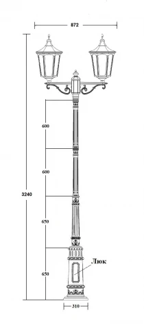 Наземный фонарь Oasis Light ALBORG L 79710LA/Е7 02C Bl