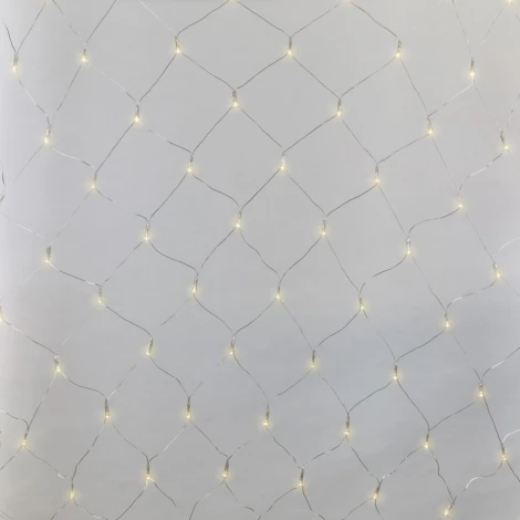 Сетка светодиодная с эффектом мерцания. 1.5х1.5м. Соединяемая. 96 светодиодов. Теплый белый свет. ULD-N1515-96/TTK WARM WHITE IP44