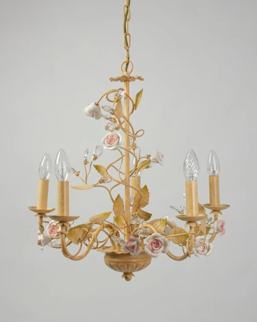 Подвесная люстра Abrasax SD0925/8 (220V, на цепи, свеча, цветы, розы)