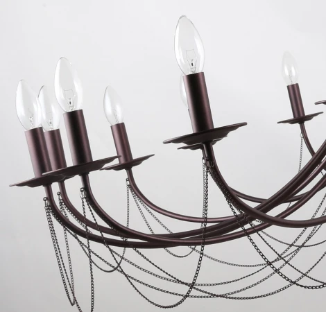 Подвесная большая люстра F-Promo Plini 2590-18P (220V, на цепи, свеча)