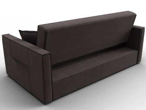 Диван прямой Лига-104 (160) (ЛДСП,Брус,Фанера,Велюр/Коричневый) Лига Диванов 134888