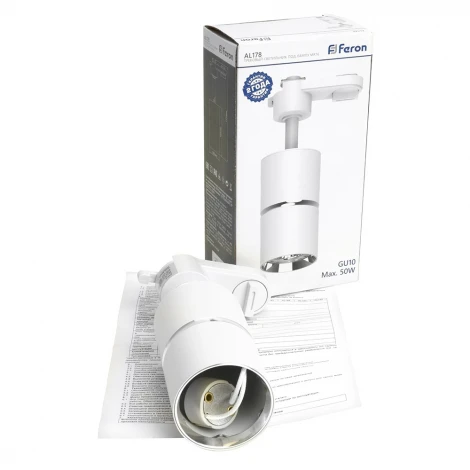 Трековый светильник однофазный 15W 220V Feron AL178 48702