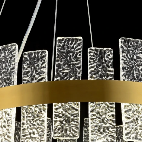 Подвесной светильник хрустальный светодиодный с пультом Reluce 02086-0.4-400 HGT (220V, на тросе)