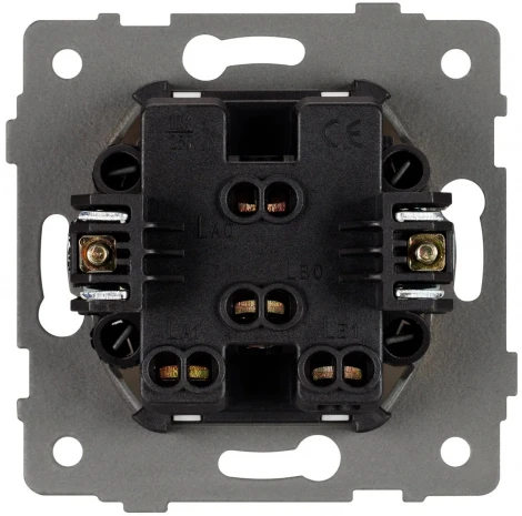 Механизм выключателя двухклавишный непроходной SWT-MK02-PL-GR-V (250V, 10A) (Arlight) 049889
