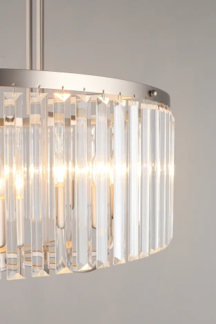 Подвесная люстра Borno OML-66013-08 (220V, хрусталь, на цепи)