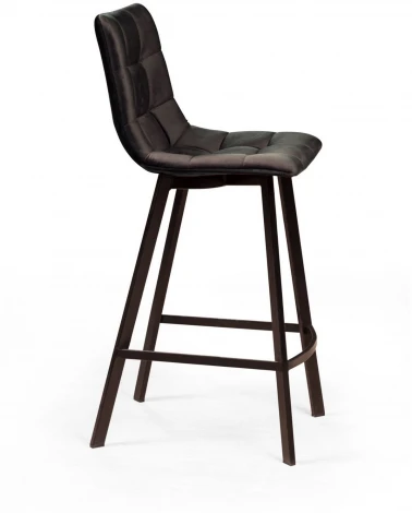 Стул полубарный UNO, бархат антрацит 14 / чёрный профиль Top Concept UNO 74979