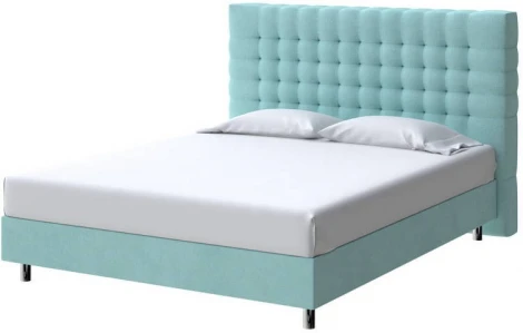 PROxSON Кровать Tallinn Boxspring Standart (Ткань: Велюр Monopoly Мятный лёд (670)) 120x200