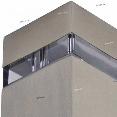 Светильник настенный уличный Horoz Gardenya, 2 плафона, никель с прозрачным