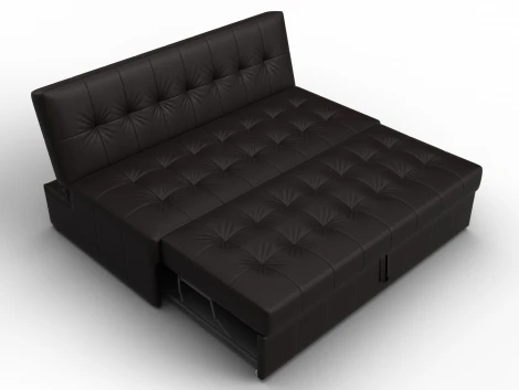 Диван прямой Лига-107 (160) (ЛДСП,Брус,Фанера,Экокожа/Коричневый) Лига Диванов 134933