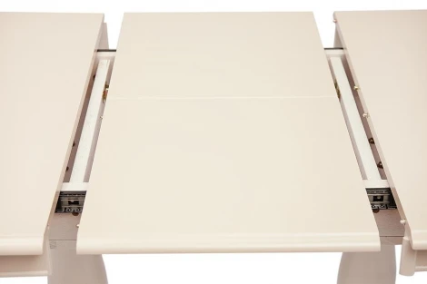 Стол раскладной Eva (EV-T4EX) ivory white (слоновая кость 2-5) (дерево гевея/мдф)