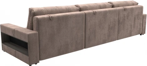 Диван прямой с полками Лига-053 НПБ Лонг Лига Диванов (Велюр) арт.128923