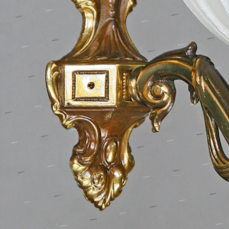 Бра Ambiente by Brizzi Navarra, 1 плафон, бронза с белым