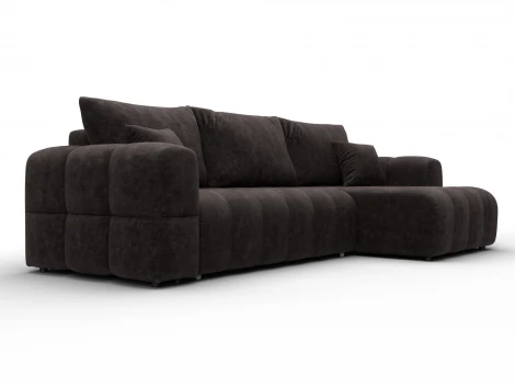 Диван угловой Лига-110 НПБ угол универсальный (ДВП,ДСП,ЛДСП,Брус,Фанера,Велюр/Коричневый) Лига Диванов 136528