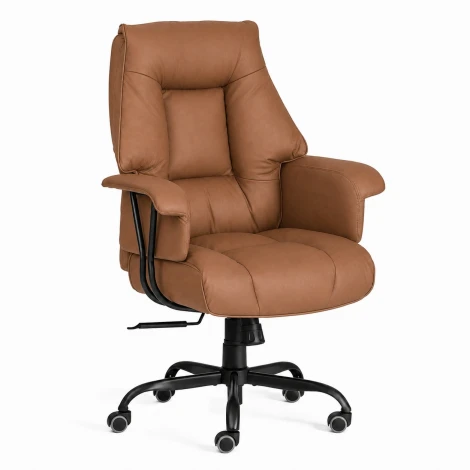 Кресло Линкольн Металбл/Lincoln Metalbl кож/зам, св.-коричневый, 13 Tetchair 26220