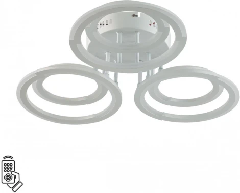 Потолочная люстра Lumion Osaka 8028/80CL белый/белый, металл/акрил с ПДУ LED 80W 3000-6000К 220V