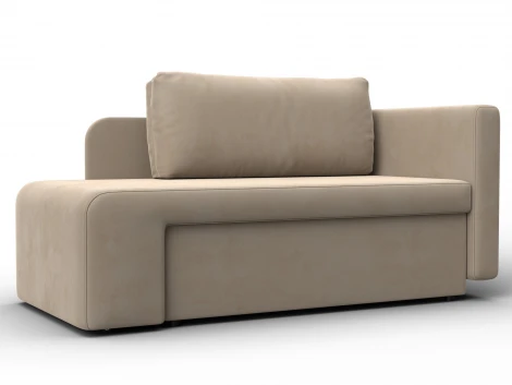 Кушетка Лига-097 (ДВП,ДСП,ЛДСП,Брус/Пластик/Велюр/Бежевый) Лига Диванов 134763