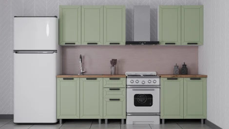 ГК Аленушка 2 м Лилия Фиcташка/Фисташка,скоба черный,сонома