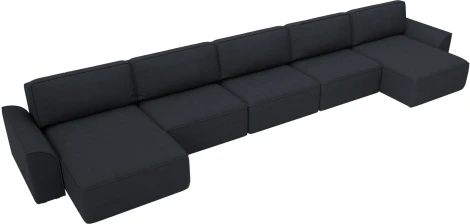 Диван п-образный Лига-048 НПБ МегаЛонг Лига Диванов (Замша) арт.128334