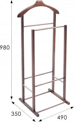 Вешалка костюмная В 27Н средне-коричневый от фабрики Mebelik