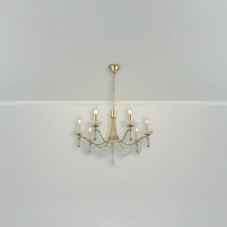 Подвесная люстра Freya Zoe FR2009PL-07G (220V, на цепи, свеча)