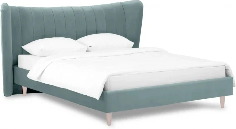 Кровать Queen II Agata L ОГОГО (арт.574777), (Ткань/Бирюзовый)