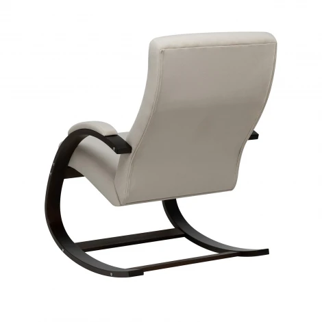 Кресло-качалка Leset Милано 4687206966741 Фанера,Береза,Шпон, Велюр, Бежевый, Орех