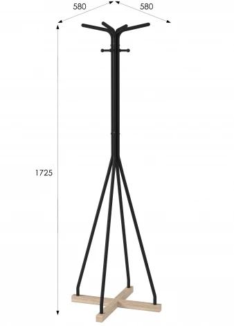 Вешалка напольная Галилео 218 черный/шимо от фабрики Mebelik