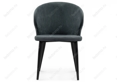 Стул Woodville на металлокаркасе Алсисар катания графит / черный 469977